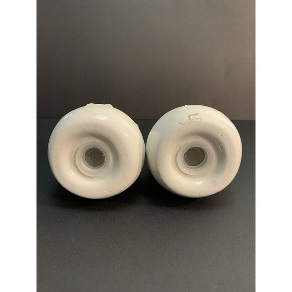 Peppermint Lane Smiling Santa Salt & Pepper Shakers Brown Red White Set of 2 - Picture 8 of 12